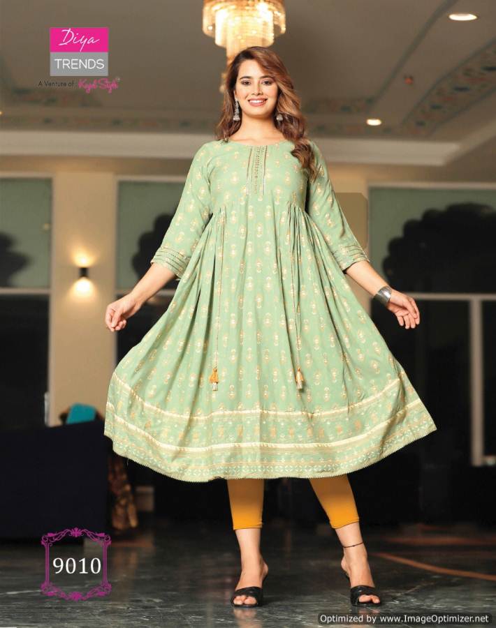 Ethnicity 9 Fancy Ethnic Wear Rayon Designer Kurti Collection